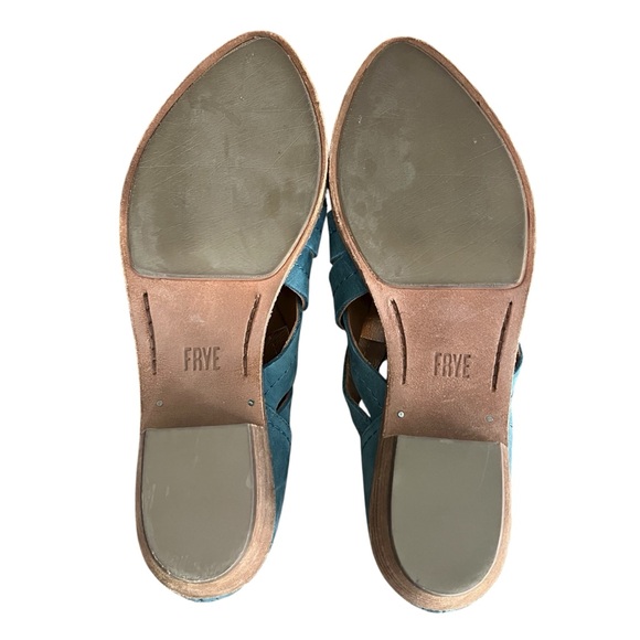 FRYE Ray Huarache Shootie Boot Leather Sea Blue Size 7 - Picture 9 of 11